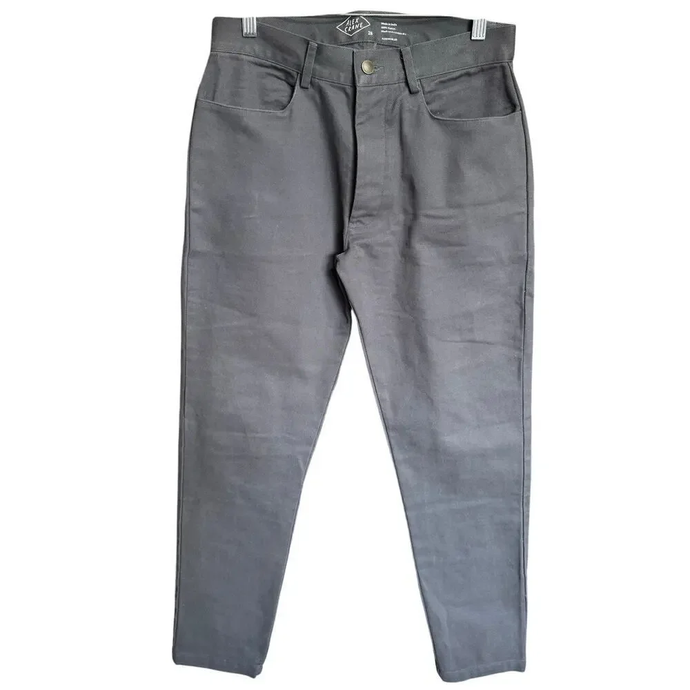 Alex Crane Pac Organic Cotton Denim Pants Slate Gray Size 28